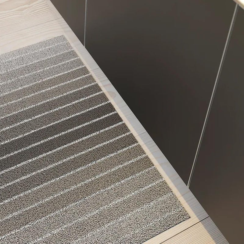 Chilewich Block Stripe Shag Doormat, Taupe - Image 3